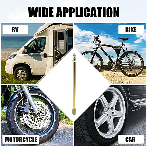 X AUTOHAUX 2pcs 180mm/7.09" Long Brass Auto Tire Valve Extension Adaptor Air Tyre Stem Extender Inflation Stright Bore for Car Truck Motorcycle Bike Scooter - size: 180mm