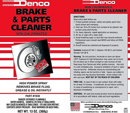 Denco 1930-50 Brake Cleaner, 50-State, Non-Chlorinated, 13oz, 6-Pack - size: 13 Ounce (Pack of 6)