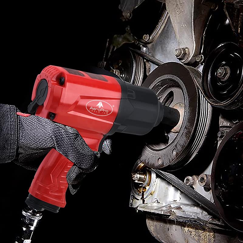 AEROPRO TOOLS A398 1/2-Inch Aluminum Air Impact Wrench & 3/8" Air Ratchet Wrench 50 Ft-Lbs