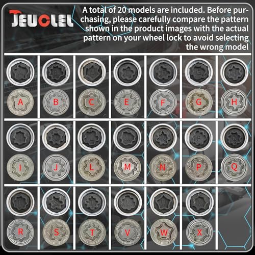 W Wheel Locking Nut Key for Audi, Socket OD 27mm - ID 25mm - size: Socket W