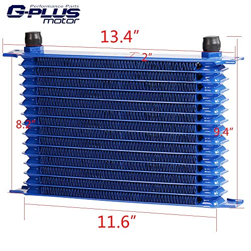 Vrracing 15 Row 10AN Universal Engine Transmission Oil Cooler+7" Fixed Cooling Fan Kit