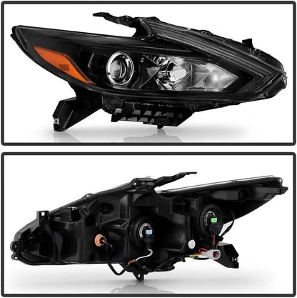PENSUN Halogen Headlight Assembly Fit for 2016 2017 2018 Nissan Altima Replacement Headlamp Black Housing (Right Passenger Side) - color: Black Housing, size: Right Passenger Side