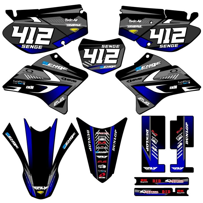 2005-2025 TTR 230 SURGE Black Complete Kit With Rider I.D. Compatible with Yamaha | Senge Graphics Inc - color: Black, size: Complete Kit With Rider I.D.