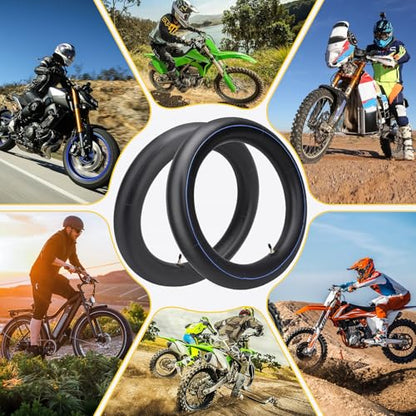 2 Packs 460-17 Motorcycle Inner Tube 130/80-17 140/70-17 - color: 2 Pack, size: 460-17*2