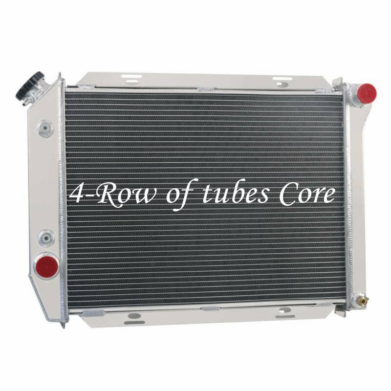 ALLOYWORKS 4 Row All Aluminum Radiator + Shroud Fan + Relay For 1967 1968 1969 Ford Thunderbird LTD Galaxie V8 GAS Engines AT MT