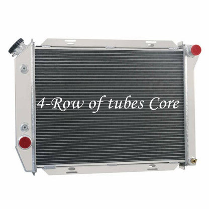 ALLOYWORKS 4 Row All Aluminum Radiator + Shroud Fan + Relay For 1967 1968 1969 Ford Thunderbird LTD Galaxie V8 GAS Engines AT MT