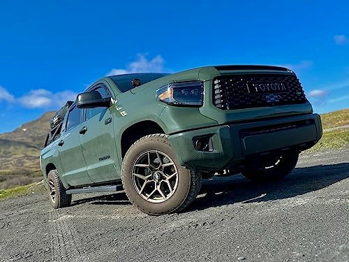 RockTrix RT105 18x9 Off-Road Wheels compatible with Toyota Tundra 2007-2021, Matte Bronze 5x150 Rims +12mm Offset for 33-35 Inch Tire Clearance, Fits Sequoia, Land Cruiser, And Fits Lexus LX570 - color: Matte Bronze, size: 18x9 +12mm offset