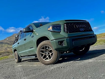 RockTrix RT105 18x9 Off-Road Wheels compatible with Toyota Tundra 2007-2021, Matte Bronze 5x150 Rims +12mm Offset for 33-35 Inch Tire Clearance, Fits Sequoia, Land Cruiser, And Fits Lexus LX570 - color: Matte Bronze, size: 18x9 +12mm offset