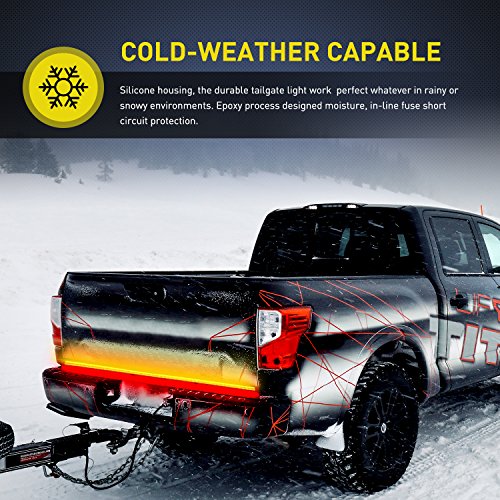 Nilight 60 Inch Truck Tailgate Light Bar Triple Row 504 LEDs - color: 60" Tailgate Light Strip Red/White/Amber Triple Row
