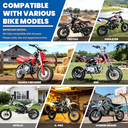Thickened Plastics Kit, Hyssk Red & White Dirt Bike Fairings Fenders for Honda CRF50 XR50 CRF XR 50 SSR Trail Pit Bike
