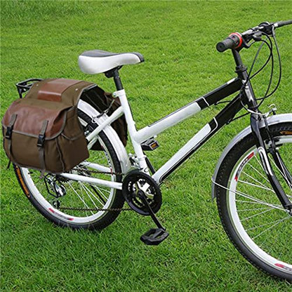 Shkalacar Saddlebag Panniers Bag Saddlebag Side Tool Bags Motorbike Large Capacity Saddle Bag Waterproof Panniers Box Side Tools Bag Pouch Cycling Luggage Bag Riding Saddlebag with 2 Side Pockets - color: Khaki