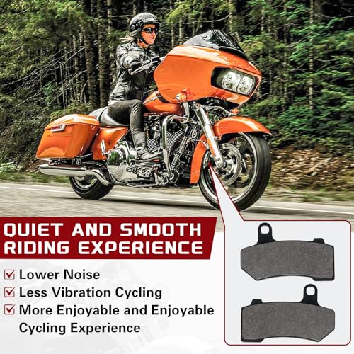 Front and Rear Brake Pads for Harley Davidson Road Glide 2008-2023 / Road King 2008-2023 / Street Glide 2009-2023 / FLHTCU Ultra Classic Electra Glide 2008-2023