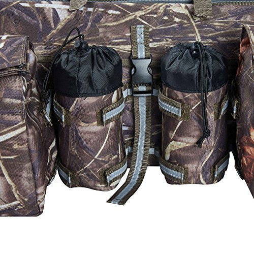 ATV Cargo Bag Rear Rack Gear Bag Made of 600D Waterproof Fabric with Topside Bungee Tie-Down Storage Padded-Bottom Multi-compartment Camo - color: Camouflage