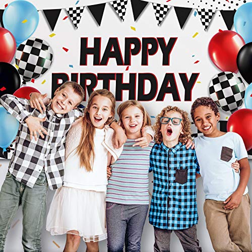 Sumind Dirt Bike Happy Birthday Banner Backdrop