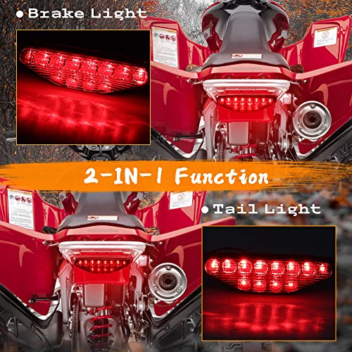 Red LED Tail Light Motorcycle ATV Brake Taillights for 2005-2007 TRX400EX, 2006-2014 TRX450ER, 2004-2009 TRX450R, 2005-2006 TRX300EX, Replacement fit 33700-HP1-601 - color: Red
