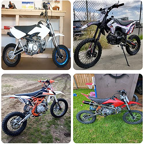 GREHUA 28mm Exhaust Muffler with Heat Wrap Compatible with 50cc 70cc 90cc 110cc 125cc CRF50 CRF70 XR50 SSR110 SSR125 Taotao DB10 DB14 Baja Xpro Apollo Rocketa TTR SDG Coolster Pit Dirt Bike Parts - color: a-red