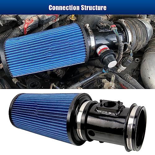 RULLINE 4" Cold Air Intake Pipe Kit Compatible with Ford 6.4L Powerstroke - color: Blue, style: 2008-2010 F250 F30 F450
