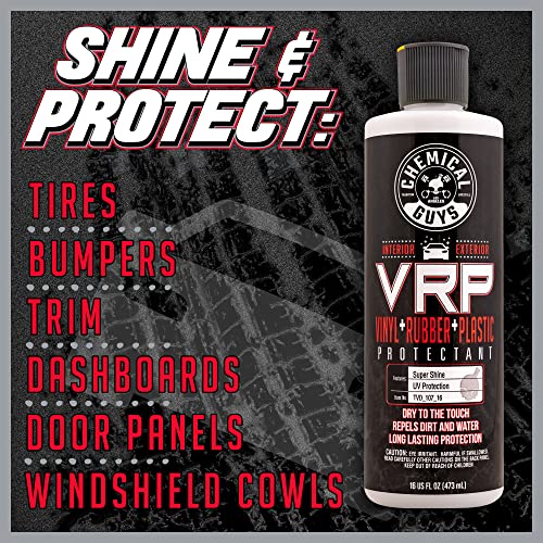 Chemical Guys TVD_107_16 VRP Vinyl, Rubber and Plastic Non-Greasy Dry-to-the-Touch Long Lasting Super Shine Dressing for Tires, Trim and More, Safe for Cars, Trucks, SUVs, RVs & More, 16 fl oz - size: 16 Fl Oz (2-Pack)