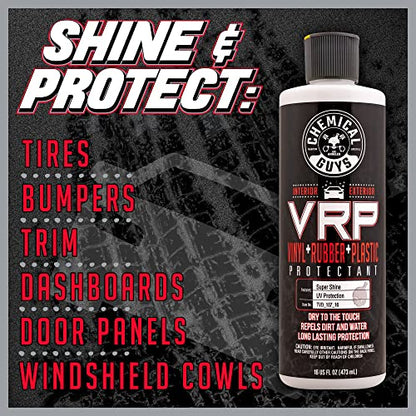 Chemical Guys TVD_107_16 VRP Vinyl, Rubber and Plastic Non-Greasy Dry-to-the-Touch Long Lasting Super Shine Dressing for Tires, Trim and More, Safe for Cars, Trucks, SUVs, RVs & More, 16 fl oz - size: 16 Fl Oz (2-Pack)