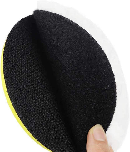 IPELY 6 Pcs 7 Inch Wool Polishing Buffing Pad Polishing Buffing Wheel for Drill Buffer Attachment with M14 Drill Adapter - size: 6 Pcs 7 Inch