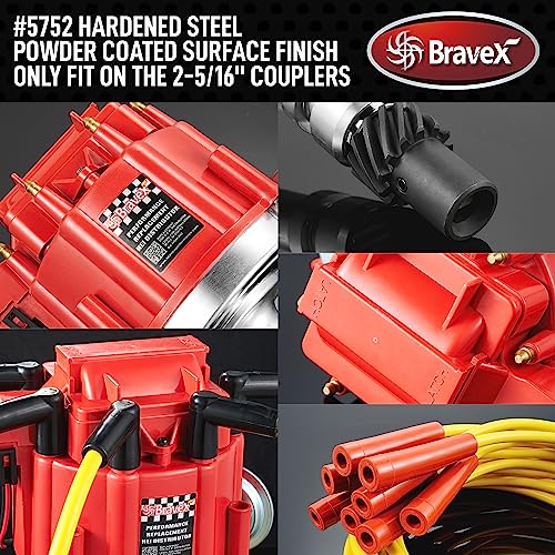 HEI Distributor 65K Coil with Spark Plug Wires 9000RPM, HEI Distributor for Chevy 350 Replacement for SBC BBC GM 283 305 307 327 400 454 Small/Big Blocks V8 - size: w/ Cable