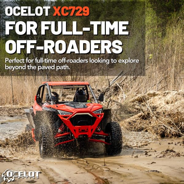 Ocelot XC729 30x10x14 UTV Tires All Terrain, Durable 8-Ply Radial Construction and Non-Directional Tread, Aggressive Thick Lugs for Diverse Terrain and Conditions - AT 30x10x14 ATV Tires