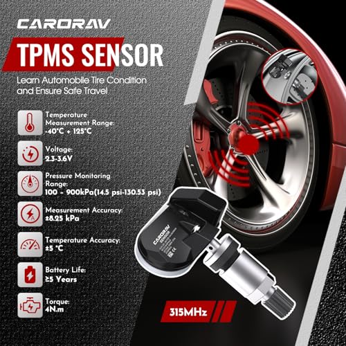 TPMS Sensor, 315MHz Honda Tire Pressure Monitoring System Sensor, 4 Pack - size: 42753-SWA-316
