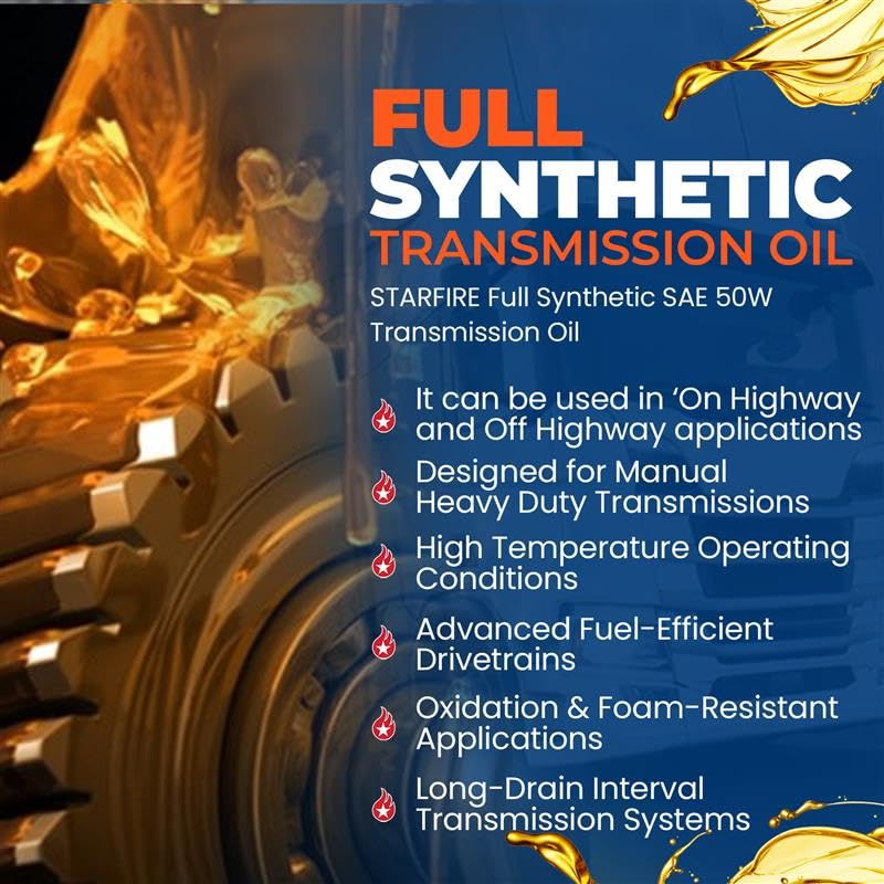 STARFIRE Full Synthetic SAE 50W HD Manual Transmission Oil – 5 Gallon Pail