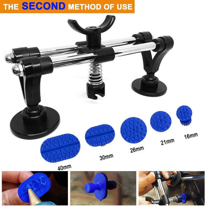 Manelord 25PCS Dent Puller - Car Dent Repair Kit, Dent Removal Kit with Double Pole Bridge Dent Puller for Auto Dent Removal, Door Dings and Car Hail Damage