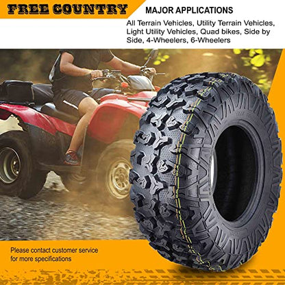 Free Country Set 2 Premium ATV/UTV Tires 27x9-12 27x9x12 8PR w/Scuff Guard - size: 27X9-12