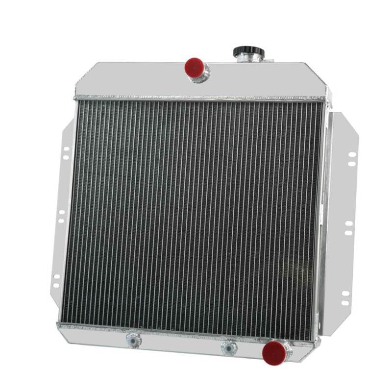 ReadyCool Aluminum Radiator for 1960 1961 1962 Chevy C10 C20 C30 K10 K20 K30 GMC Pickup Truck V8, 3 Rows Core Radiators with 16"Fan Shroud+Thermostat Relay Kit