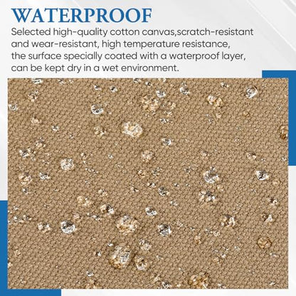 Canvas Repair Patch 5.5 x 8 Inches 6Pcs Self-Adhesive Waterproof Canvas Patch Kit for Repairing Tents,Sofas,Boat Covers,Camping Chair,Awnings,Car Seats.（Khaki） - color: Khaki, size: 5.5"×8"