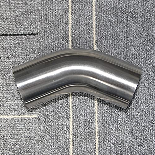 2" Stainless Steel Elbow 45° Mandrel Bend Elbow - 1.5D/3" CLR Loose Radius - 16GA/.065" Wall - 2" Legs - SS304 Stainless Elbow for Car Modified Exhaust Elbow Pipe, Pipeline engineering, etc - size: OD: 2"