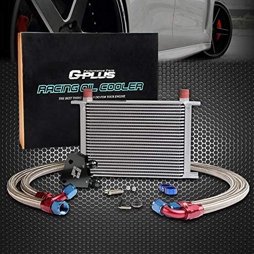G-PLUS Engine Transmisson Oil Cooler Kit + Oil Cooler Sandwich Plate Replacement 25 Row Aluminum Fit for BILLET LS1 LS2 LS3 LSX VE HSV - color: Silver, size: LS1 LS2 LS3