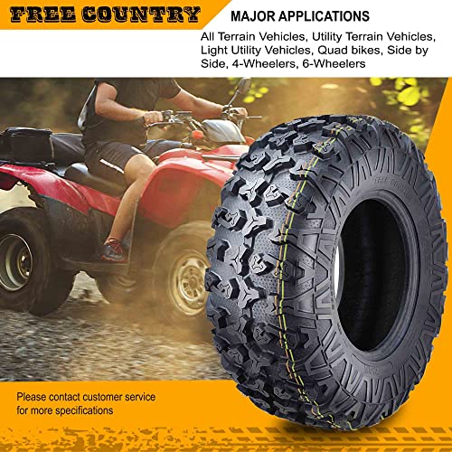 Free Country Set 2 Premium ATV/UTV Tires 24x8-12 24x8x12 8PR w/Scuff Guard - size: 24X8-12
