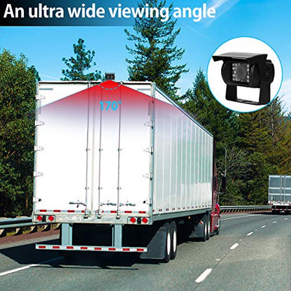 RV Backup Camera and Monitor Kit with 7inch HD Monitor+2 Rear View Cameras