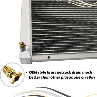 3 Row Aluminum Radiator for Chevy C10 C20 C30 K10 K20 K30 GMC C2500 4.0L 4.8L 5.0L 5.7L Automotive Replacement Radiator for Buick Centurion Electra Riviera