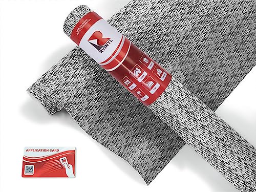 Rwraps 3D Carbon Fiber Vinyl Car Wrap Film Sheet Roll with Air Release - color: 3D Carbon Fiber Silver (Digital), size: 5ft x 1ft