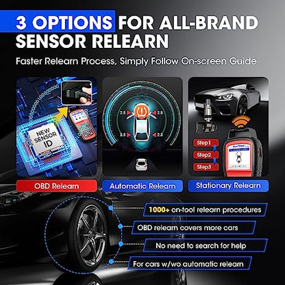 Autel TPMS Programming Tool TS508WF + 8PCS Universal Metal Valve MX-Sensors
