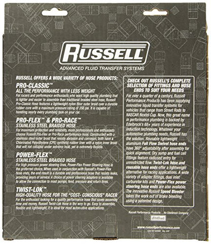 Edelbrock/Russell 632620-6 AN PowerFlex Power Steering Hose - 10 Feet