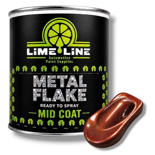 LiME LiNE Automotive Metal Flake Midcoat - No Reducer Needed (Orange Iridescent, 1 Gallon) - color: Orange Iridescent, size: 128 Fl Oz (Pack of 1)