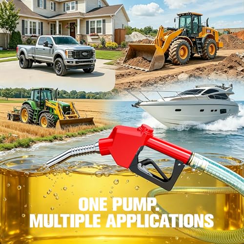 Ecarke 12 GPM Cordless Diesel Transfer Pump Compatible with Makita 18V - color: Blue & Red
