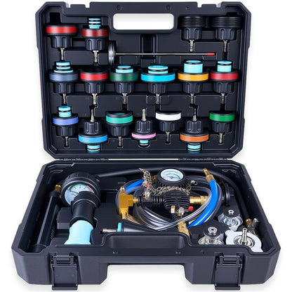 KOOPOOL 30PCS Radiator Pressure Tester Kit with Vacuum Refill