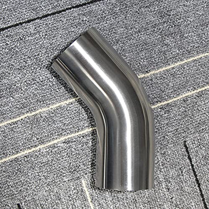 2" Stainless Steel Elbow 45° Mandrel Bend Elbow - 1.5D/3" CLR Loose Radius - 16GA/.065" Wall - 2" Legs - SS304 Stainless Elbow for Car Modified Exhaust Elbow Pipe, Pipeline engineering, etc - size: OD: 2"