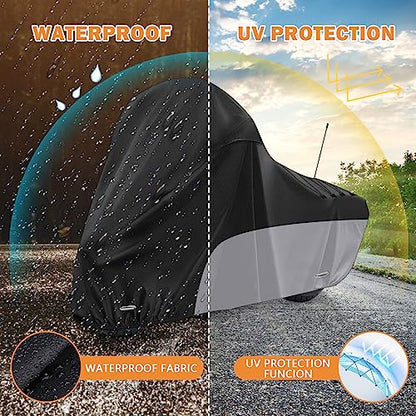 Motorcycle Cover Heavy Duty for Touring Side Box Models - size: Side Box