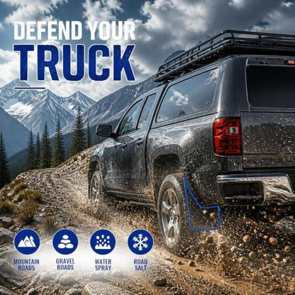 PIT66 Front+Rear Mud Flaps Fit Chevy Silverado Sierra 1500 1999-2007 - size: Fit Chevy Silverado/Sierra 1999-2004