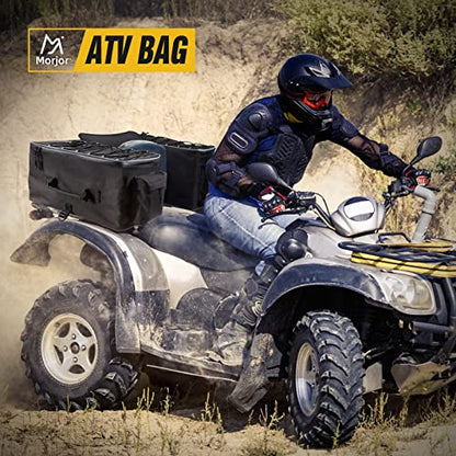 Morjor 55L ATV Storage Bags with Extra Waterproof Cover, Upgraded Zippers