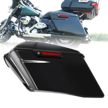 TCMT 4"Extended Hard Saddle bags Fit For Harley 2014-2024 Touring CVO Model - color: Black Latches, size: 4" Stretched(5x7 Speaker Lids)