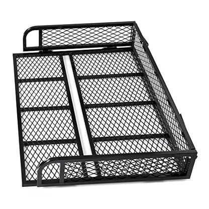 HECASA Universal Rear Cargo Basket Compatible with ATV Storage Rack Cargo Carrier Steel