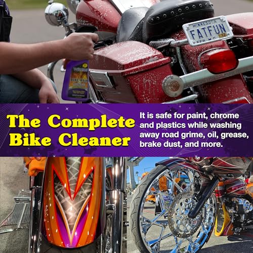 Wizards Complete Bike Wash Motorcycle Cleaner, Foaming pH-Controlled, 1 Gal - size: 128 Fl Oz (Pack of 1)